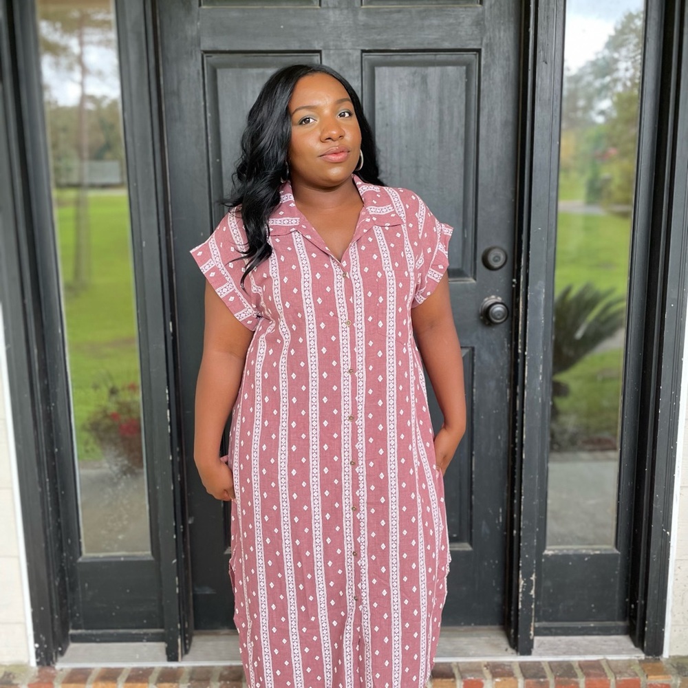 Gigio Button Down Maxi Dress